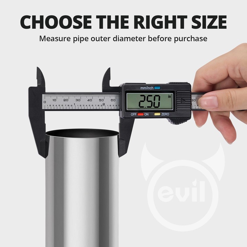 EVIL ENERGY 2.5 Inch Exhaust Clamp, Butt Joint Band Clamp