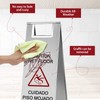 LEIFIDE Stainless Steel Wet Floor Caution Sign Bulk 8.8 Pound