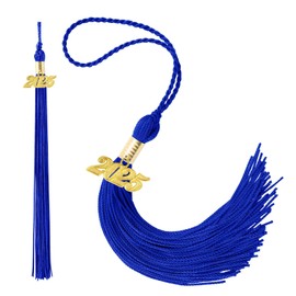 YGAUZ 2025 Grad Tassel 2pcs Royal Blue Graduation Tassel with 2025 Charm for Graduation Cap