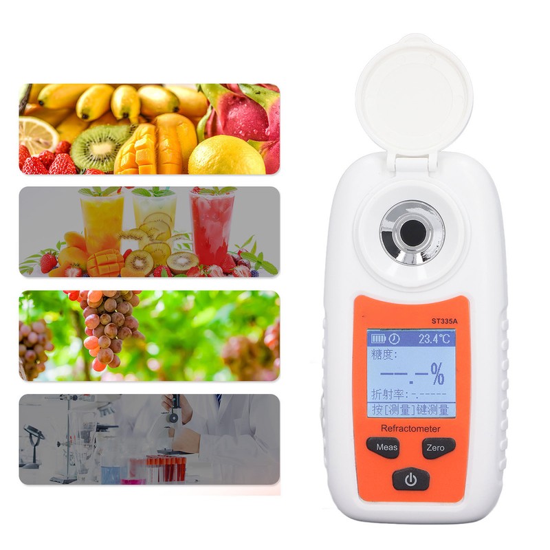 LCD Brix Digital Refractometer Non Slip Dust Proof Cover Digital