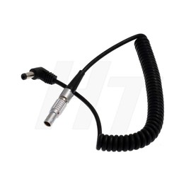 12V DC Barrel to 0B FGG 2 Pin Coiled Power Cable for Teradek Bond, Preston, Monitor, Z Cam E2 S6 Camera