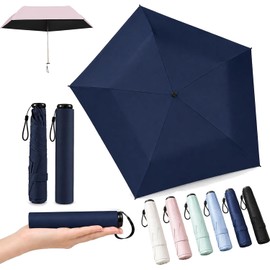 Paraguas Tipo Lápiz De Japón, Ultra-Light Compact Folding Pocket Umbrella with UPF 50+ UV Protection, Mini Travel Parasol for Rain Sun, Handbag Backpack Commute Beach Outdoor