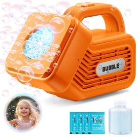 YOTOY Toys for 3-8 Year Old Boys Girls: Automatic Bubble Machine Blower for Kids Adults Party Gift for 3 4 5 6 7 8 Years Old Birthday Wedding Portable Bubble Maker Bath Indoor Outdoor Bubble Toy