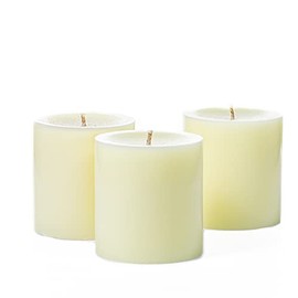 Richland Set of 3 Ivory Pillar Candles 3" x 3" Unscented for Weddings Home Holidays Relaxation Spa Church…