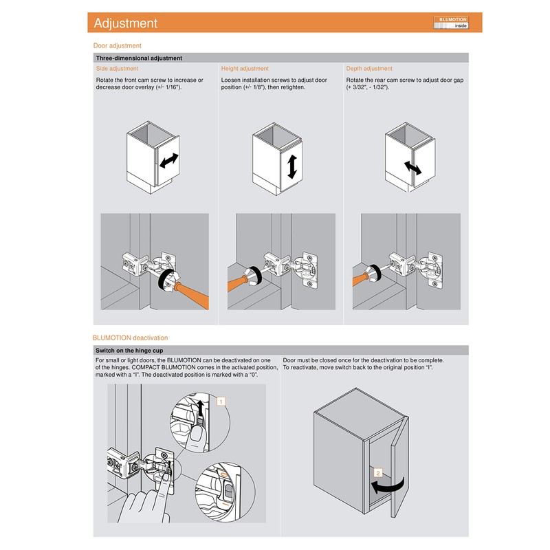 Blum 39C355B.25 Compact BLUMOTION 39C Hinge, Soft-Close, 110 Degree, 1-9/16