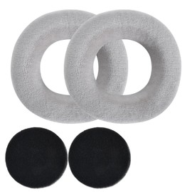 Ohrpolstersatz Velour in Silbergrau für Beyerdynamic DT 990,DT 880 und Weitere Modelle,Ohrpolster Kompatibel Mit DT 770/MMX300/DT990 Pro