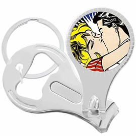 Cartoon Kiss Nail Clippers Plus Bottle Opener Keychain