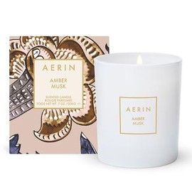 Aerin Amber Musk Scented Candle 7 OZ / 200G, White