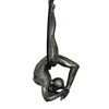 Haute Collage Antique Silver Female Gymnast Acrobat on a Ring