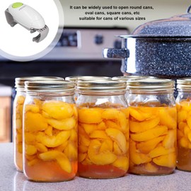 Electric Jar Opener, Automatic Can Opener One‑Button Operating Not Touch with Food for Old Arthritis Weak Hands to Open Round Cans Oval Cans Square Cans