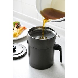 Takagi Metal KWP-0.9 Oil Filtering Pot, Fluorine Coated, Activated Carbon, Made in Japan, 0.3 fl oz (0.9 L)