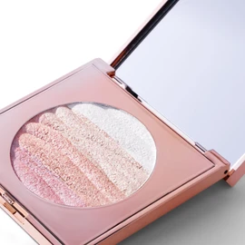 W7 Afterglow Blusher & Highlight Compact - Pink & Gold Glowing Pressed Powder Compact