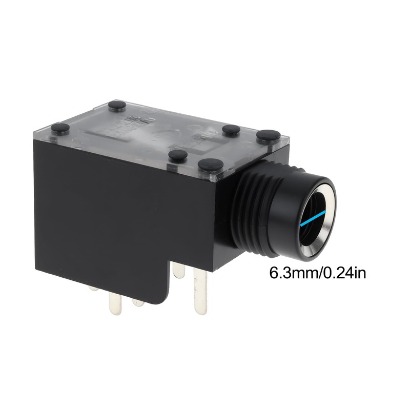 ECSiNG 5 Pieces 6.3 mm 7-Pin Stereo Amplifier Jack Audio
