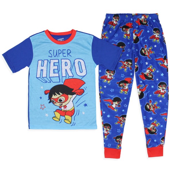 Komar Kids Ryan's World Boys' Super Hero Shirt and Plush