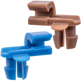 Rexka 5 Sets Door Lock End Rod Clips Left Brown & Right Blue 3.5mm Rod / 6mm Hole for Honda Acura 06720-SJC-305L 06720-SJC-305R - Honda Door Handle Lock Rod Clips Door Lock Rod Clip