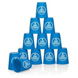 Tobar Cup Stack Challenge Game - Red or Blue Set Sent at Random