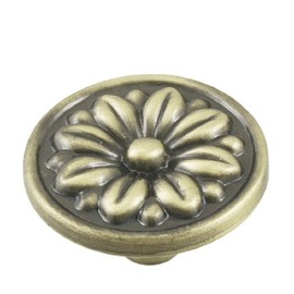 IIVVERR Cabinet Door Hardware Bronze Tone Metal Flower Knob Pull Handle (Hardware de la puerta del gabinete, bronce, tono, flor de metal, perilla, tirar de la manija
