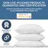 Luxury Down and Feather Chamber Pillow for Sleeping, Medium Support