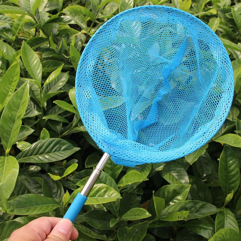 4pcs MAGIKON 8-Inch Diameter Retractable Bug Net,Little Fish Butterfly catching