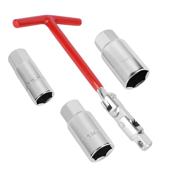 4pcs Spark Plug Wrench, T-Handle Spark Plug Socket Set Gap