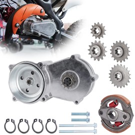 Heavy Duty Transmission Gear Reduction Box Clutch Twin-chain for 47cc 49cc 2-stroke Pocket Mini Bike T8F 11T 13T 14T 17T 20T Teeth