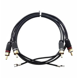 American Recorder Turntable Cable with Ground Terminal - RCA to RCA, 4 Meter (13.12 feet)
