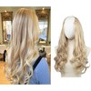 Hair Extensions Dirty Blonde Full Head Clip in Synthetic Wave