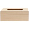 Artemio Box of tissues with Wood Base, B, Beige, 25