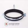 Pack of 2 Anti-Vibration Single Metal Pipe Brackets Clamps Rubber