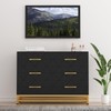 GarveeHome Black Dresser for Bedroom with 6 Drawers, Wood Chest