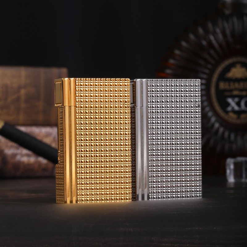Classic Brass Lighter Luxury Exquisitely Carved Vintage Side Slide Ignition