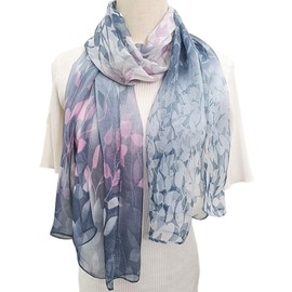 FAIRYGATE Neck Scarf for Women Lightweight Scarves Chiffon with Blossom Pattern Ladies Scarfs A4314