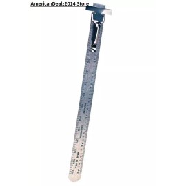 Empire Ruller stainless steel 6 in. Pocket Rule Ruler | Sliding clip |  depth Height gauge