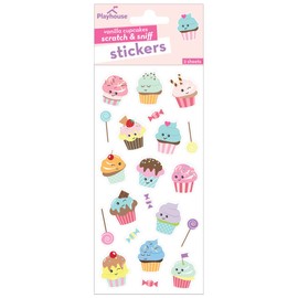 Playhouse Cutie Cupcakes Vanilla Scented Scratch & Sniff Sticker Sheets - 1 Pack