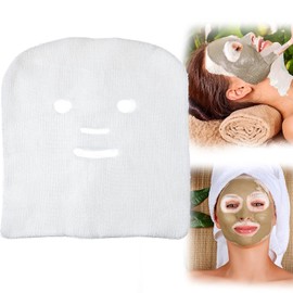 Leelos 100 Piece Gauze Mask Large Precut Face Soft Pad Home Beauty Salon DIY Mesh Care Beauty Salon White Net Natural Spa Skin Paper Sheet / 릴로스 100피스 거즈 마스크 대형 프리컷 페이스 소프트 패드 홈 뷰티 살롱 DIY 메시 케어 미용실용 화이트 네트 내추럴 스파 스킨 종이 시트