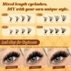 QUEWEL Cluster-Lashes-Kit, 320PCS Lash Extension Kit Mixed Length 10-16mm Thick