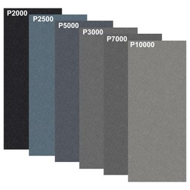 Sandpaper Sandpaper Fine Coarse 2000 2500 3000 5000 7000 10000 Sandpaper 23 x 9.3 cm Lubricating Paper Water Sandpaper Wet Dry Sandpaper Paint Sanding Tool Interchangeable Pack of 36