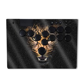 MightySkins Glossy Glitter Skin Compatible with Razer Kitsune - Leopard Face | Protective, Durable High-Gloss Glitter Finish | Easy to Apply, Remove, and Change Styles | Made in The USA