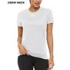TACVASEN Women's Plain T-Shirts Short Sleeve UPF 50+ Basic Crew