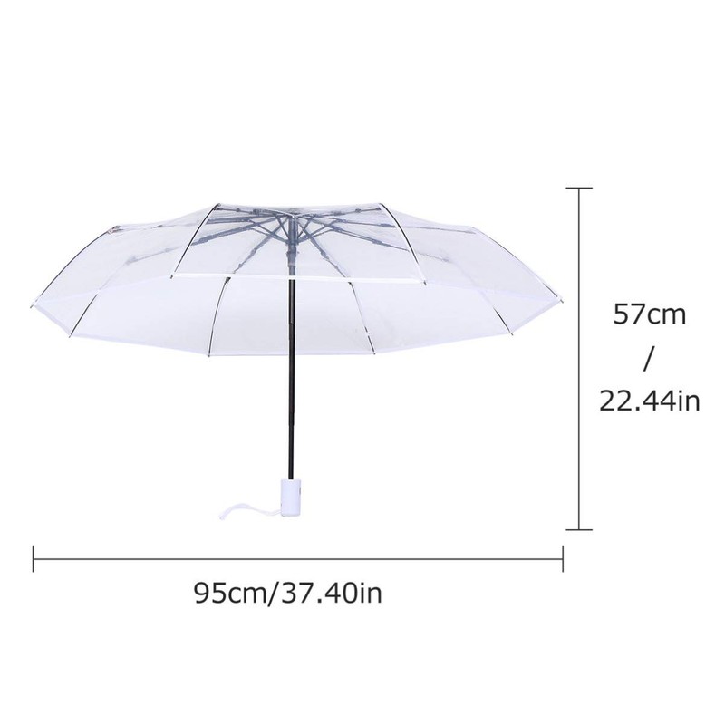 VALICLUD Folding Umbrella Automatic Transparent Umbrella Auto Open Foldable Umbrella