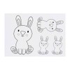 Azeeda 4 x 'Nettes Häschen' Temporäre Tattoos - Wasserfest, Hautfreundlich