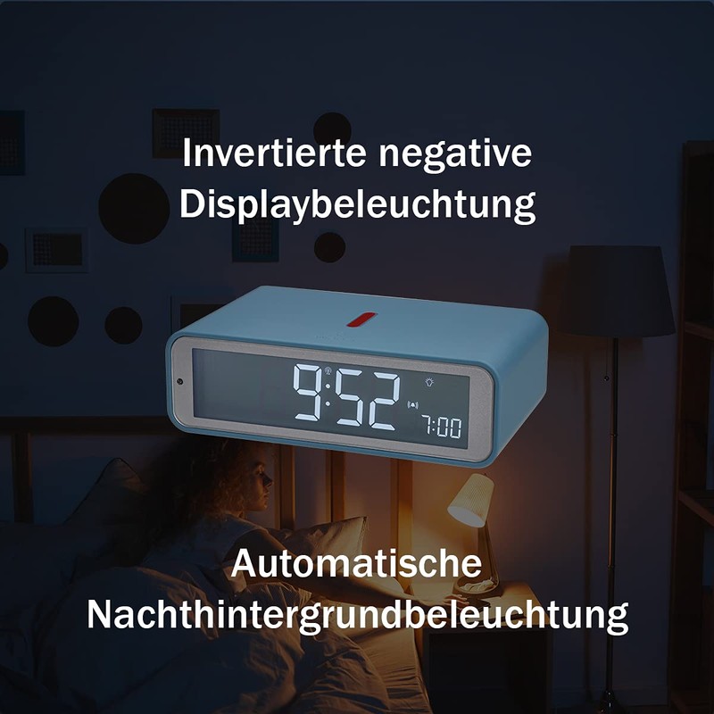 TFA Dostmann Twist 60.2560.06 Digital Radio Alarm Clock Adjustable Time