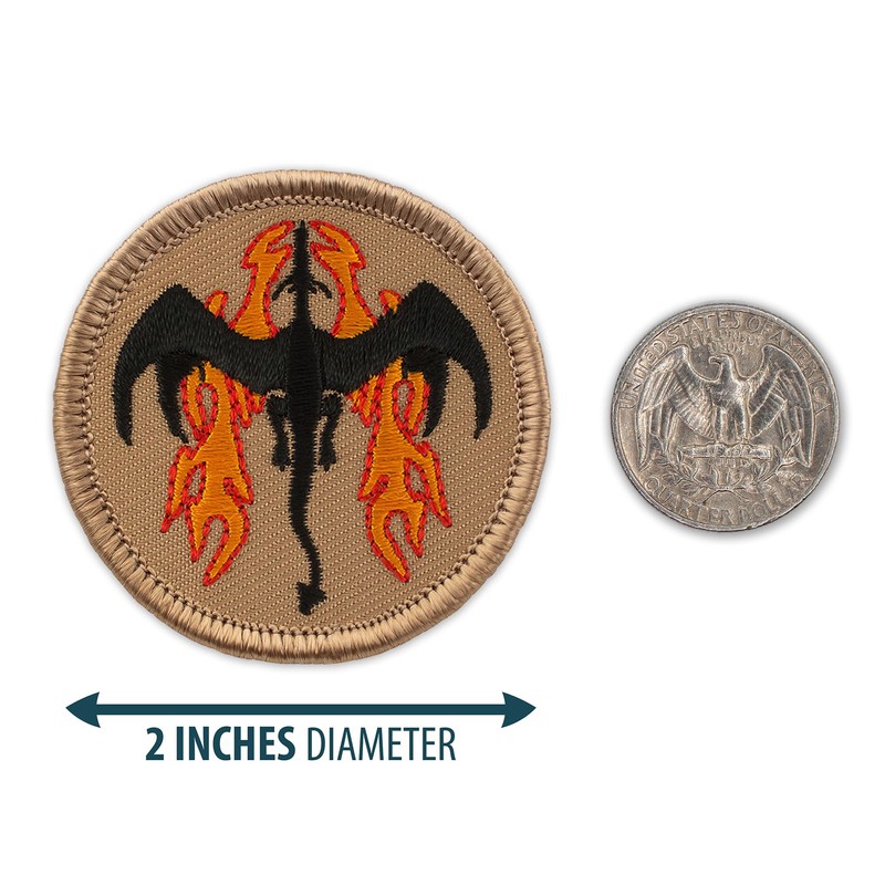 Flame Breathing Dragon Patrol Patch - 2" Round