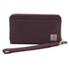 Carhartt Women's Nylon Duck Lay-Flat Clutch Wallet, Deep Wine
