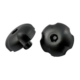 Peruzzo Deluxe Plastic Knobs, Black, 8mm (Pack of 2)