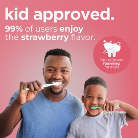 Wellnesse Kids Hydroxyapatite Toothpaste with Xylitol - Fluoride Free Toddler & Children's Natural Toothpaste, Freshens Breath, Sensory-Friendly Oral Care, Vegan, Strawberry Flavor, 4 oz (Pack of 3)