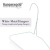 HANGERWORLD 20 Strong 41cm Metal 13 Gauge White Galvanised Wire