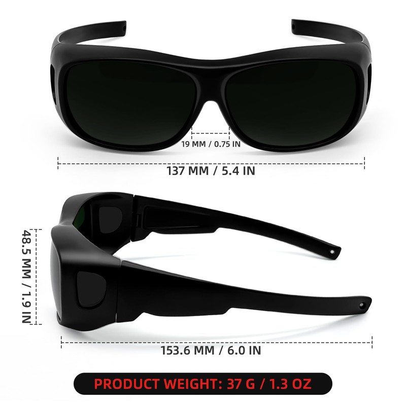 UpaClaire Welding Safety Glasses with Wraparound Lens Anti-Scratch UV Protection