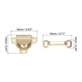 sourcing map Trouser Fastener Hooks, 20 Pairs, Hook and Eye Closure Set, Eyelet Fasteners for Sewing, Sewing Hooks for Trouser Hooks, Skirt Hooks, Jackets, Clothing, DIY Bra,