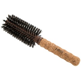 Ibiza Hair Round Boar Bristle Brush (EX3-55mm) | Lightweight with Reinforced Bristles & Cork Handle | Ideal for Beachy Waves & Curls | Adds Texture & Shine for Medium to Long Styles